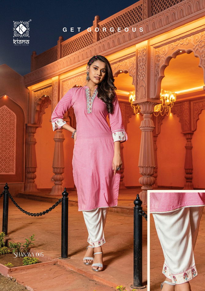 Shanaya By Kiana 001-005 Kurti With Bottom Catalog